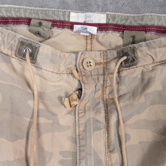 GAP Shorts Mens 34 11" Cargo Desert Camouflage Paratrooper Fatigue Military Y2K - Picture 2 of 13